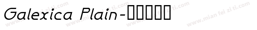 Galexica Plain字体转换